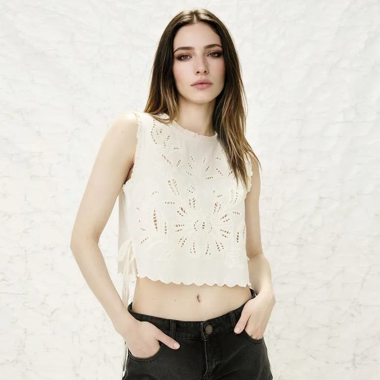 Blusa Bordados Mujer