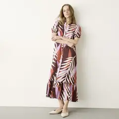 BASEMENT - Vestido Camisero Estampado Mujer