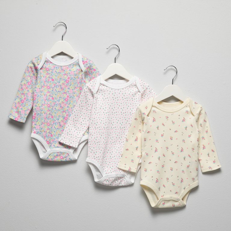 Pack De 3 Bodys Manga Larga Bebé Niña