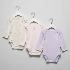 YAMP - Pack De 3 Bodys Manga Larga Bebé Niña