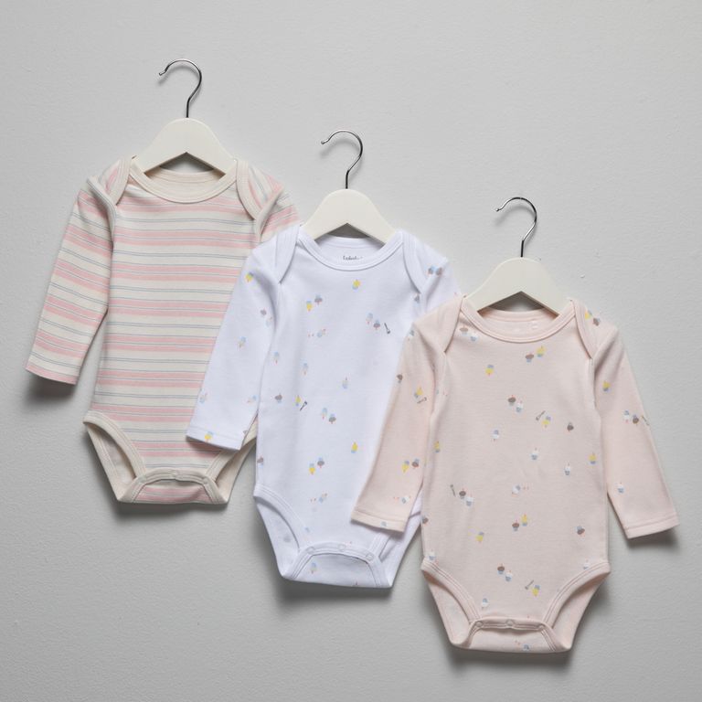 Pack De 3 Bodys Manga Corta Bebé Niña