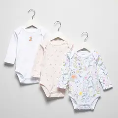 YAMP - Pack De 3 Bodys Manga Larga Bebé Niña