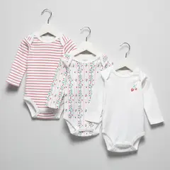 YAMP - Pack De 3 Bodys Manga Larga Bebé Niña