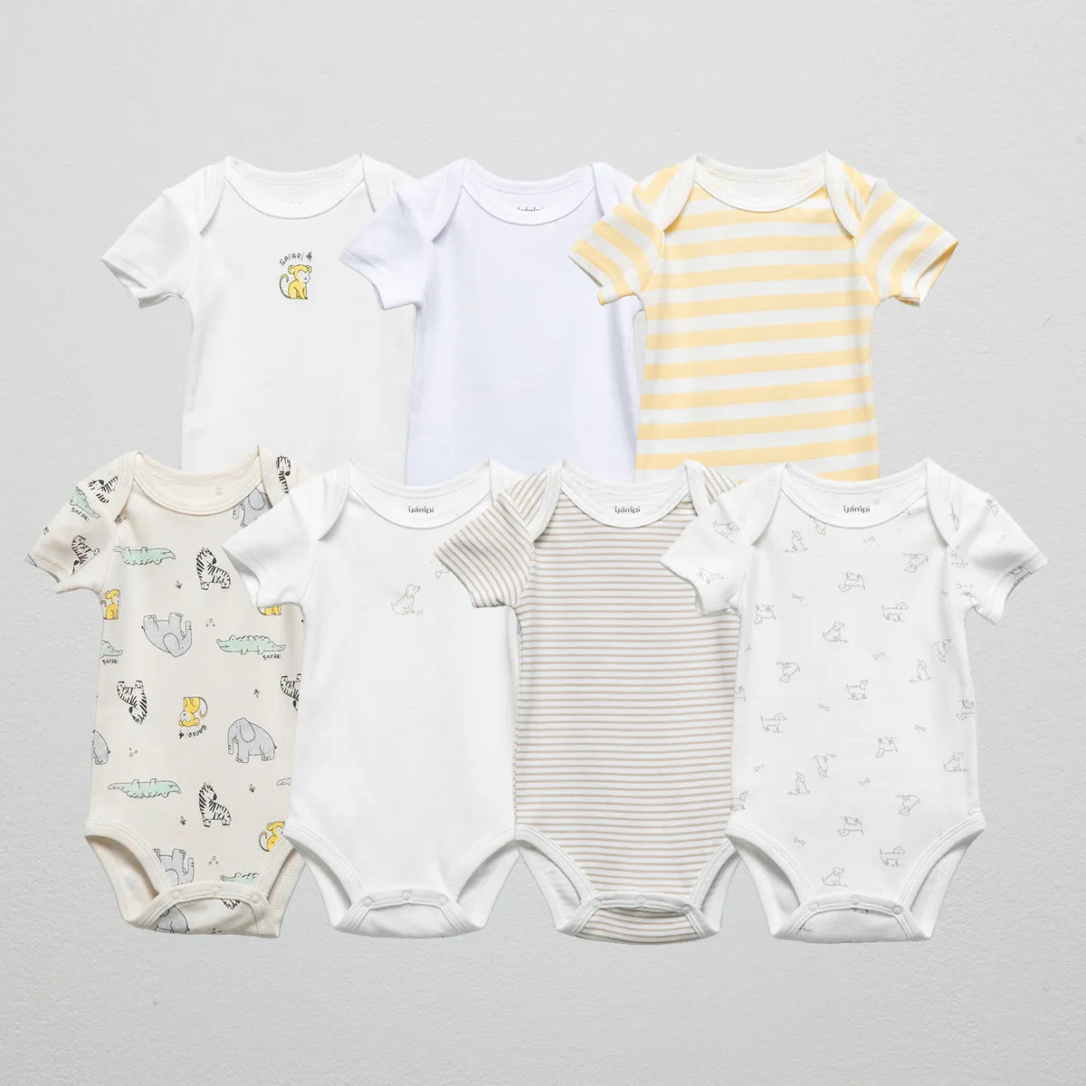 YAMP - Pack De 7 Bodys Bebé Niño Yamp
