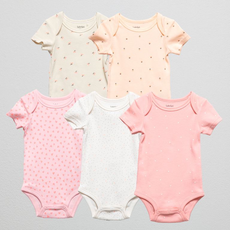 Pack De 5 Bodys Bebé Niña