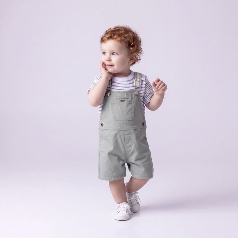 Conjunto Jardinera Más Polera Bebé