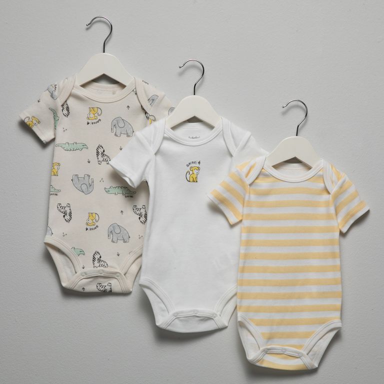 Pack De 3 Bodys Manga Corta Bebé Niño