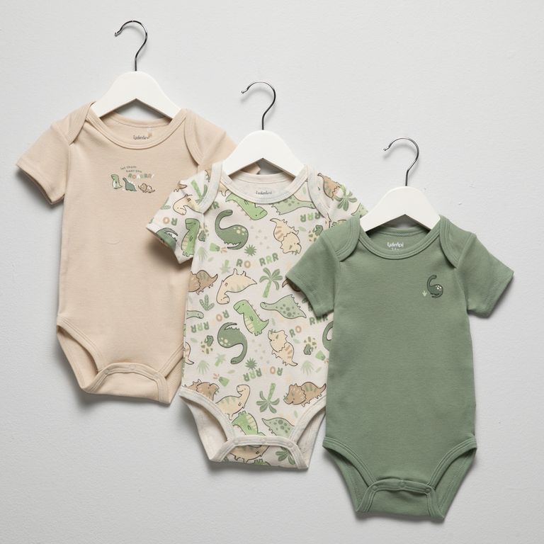 Pack De 3 Bodys Manga Corta Bebé Niño