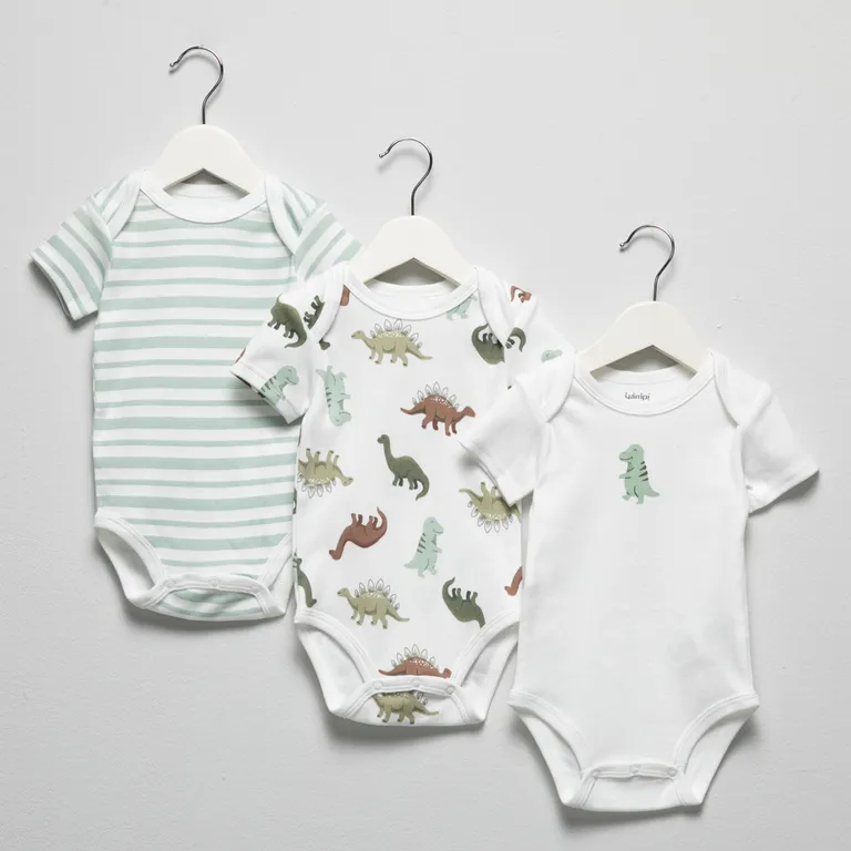 Pack De 3 Bodys Manga Corta Bebé Niño