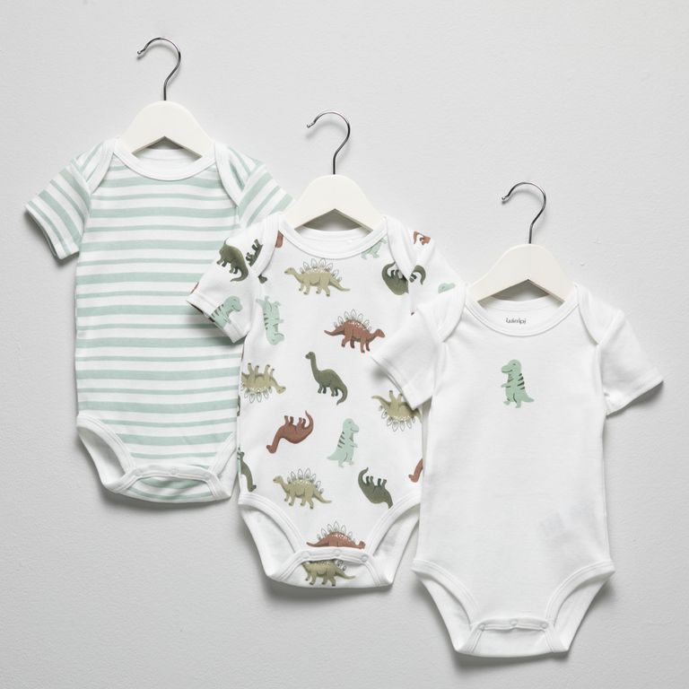 Pack De 3 Bodys Manga Corta Bebé Niño