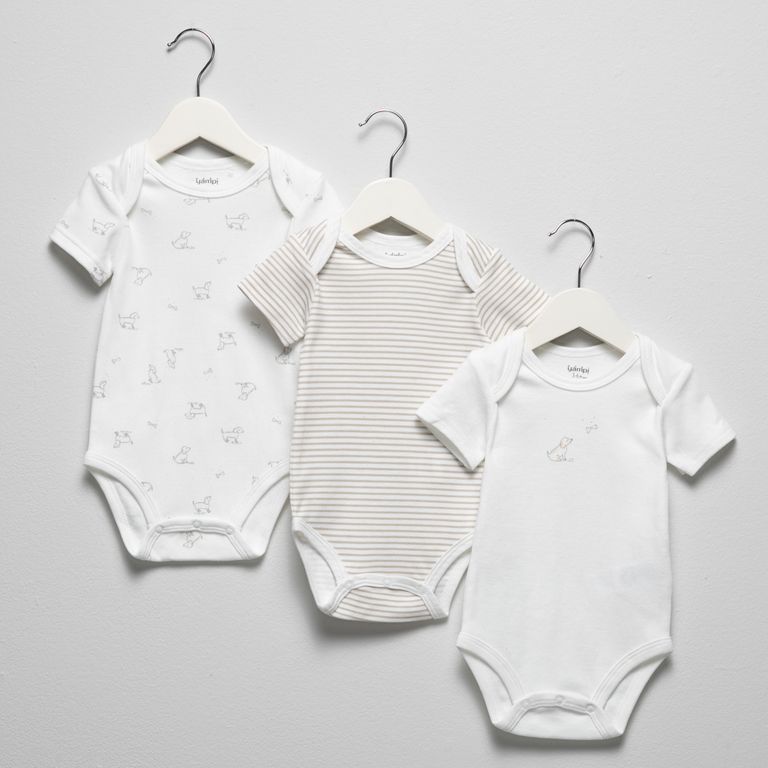 Pack De 3 Bodys Manga Corta Bebé Niño