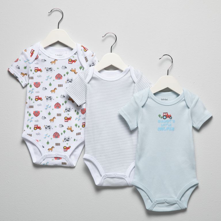 Pack De 3 Bodys Manga Corta Bebé Niño
