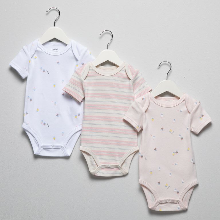 Pack De 3 Bodys Manga Corta Bebé Niña