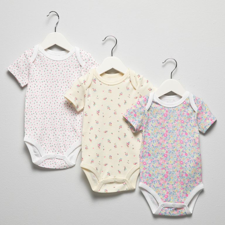 Pack De 3 Bodys Manga Corta Bebé Niña