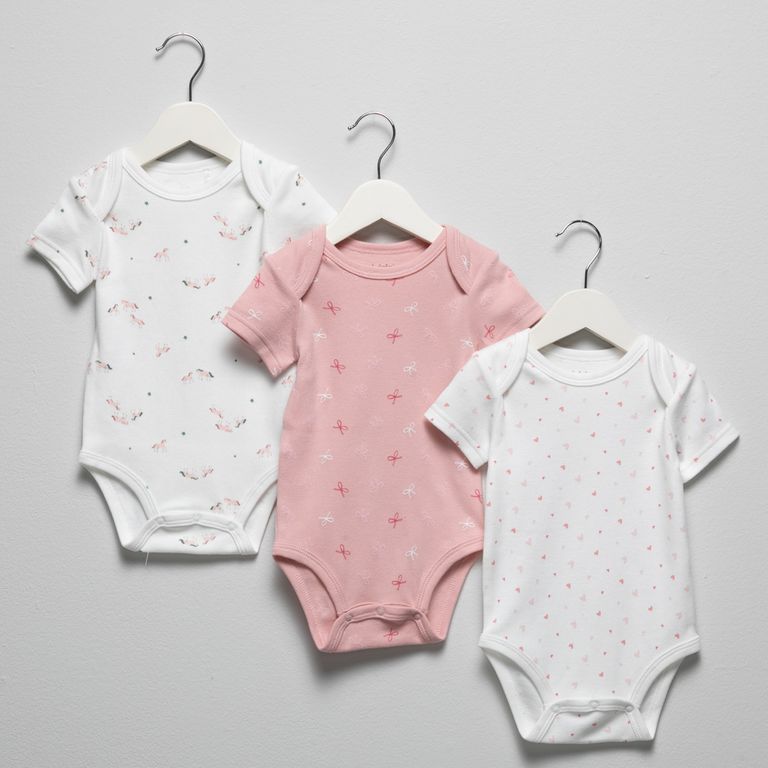 Pack De 3 Bodys Manga Corta Bebé Niña