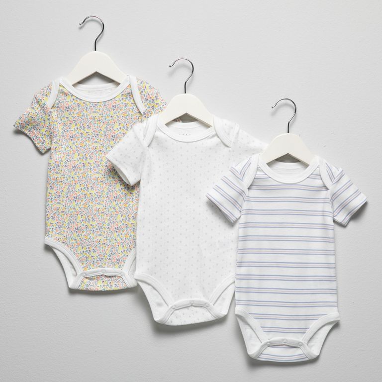 Pack De 3 Bodys Manga Corta Bebé Niña