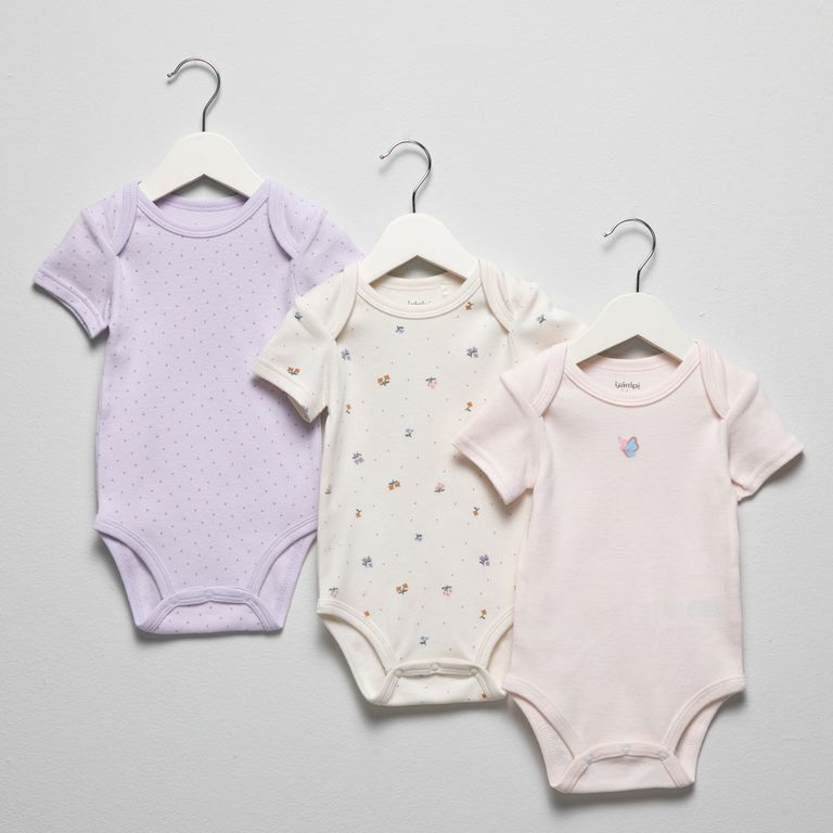 Pack De 3 Bodys Manga Corta Bebé Niña
