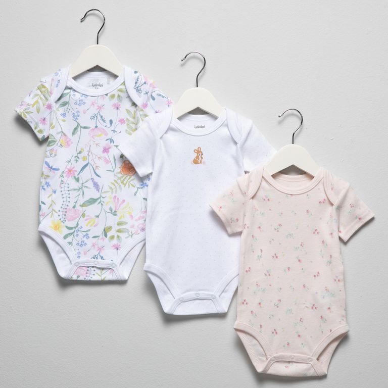Pack De 3 Bodys Manga Corta Bebé Niña