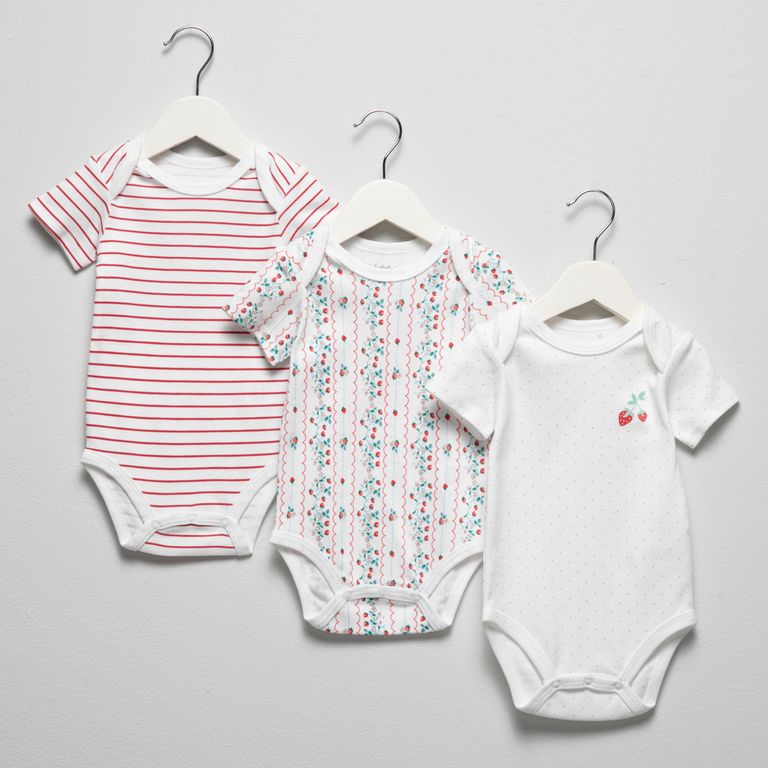 Pack De 3 Bodys Manga Corta Bebé Niña