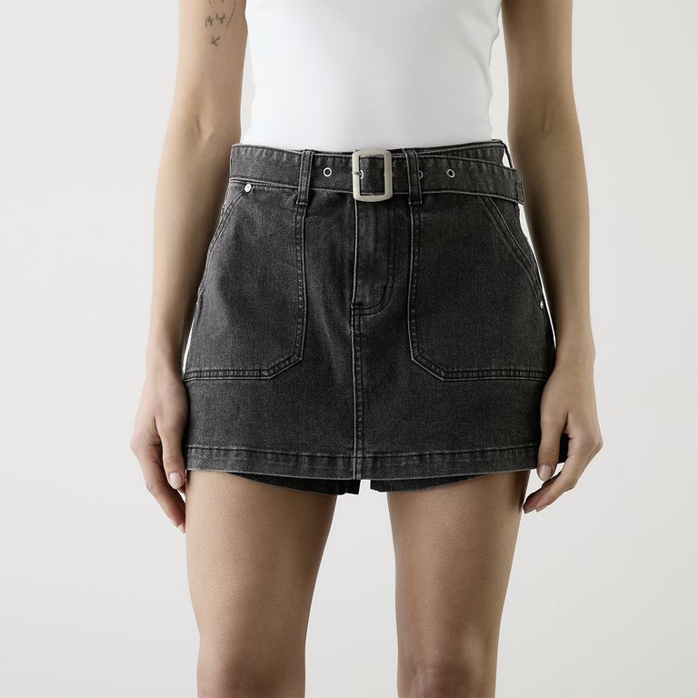 Short Denim Tiro Alto Mujer