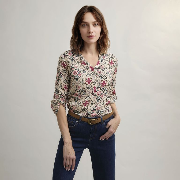 Blusa Manga 3/4 Mujer