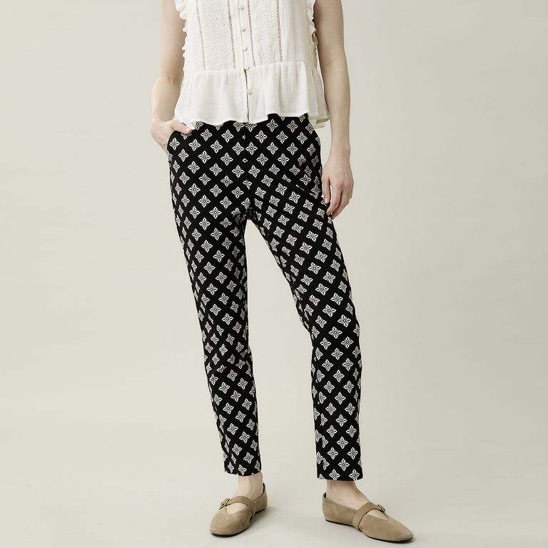 Pantalón Viscosa Straight Tiro Alto Mujer