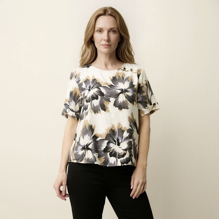 Blusa Manga Corta Mujer