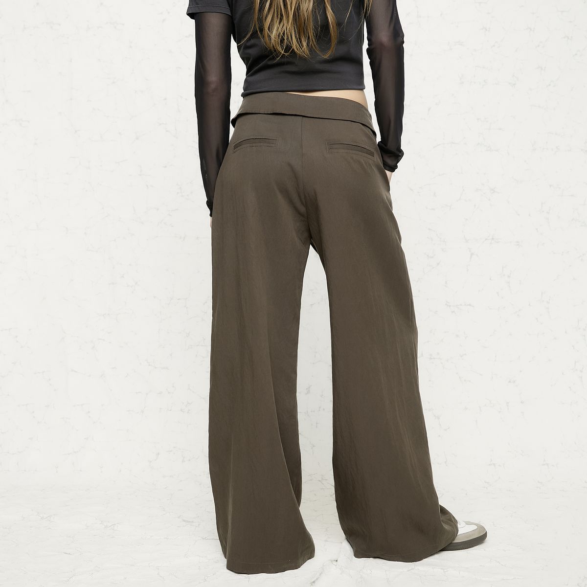 AMERICANINO - Pantalón Wide Leg Tiro Mediomujer Americanino