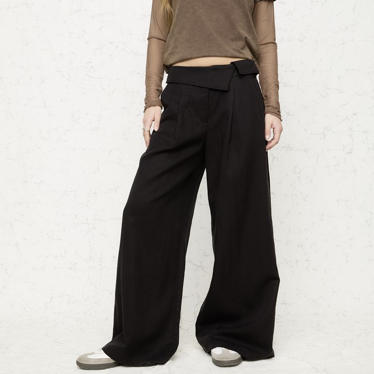 Pantalón Wide Leg Tiro Mediomujer