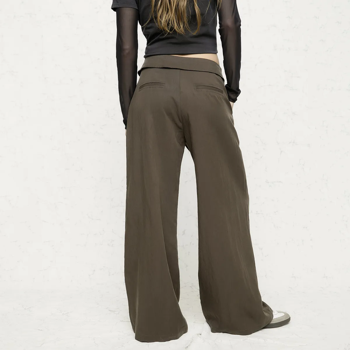 AMERICANINO - Pantalón Wide Leg Tiro Mediomujer Americanino