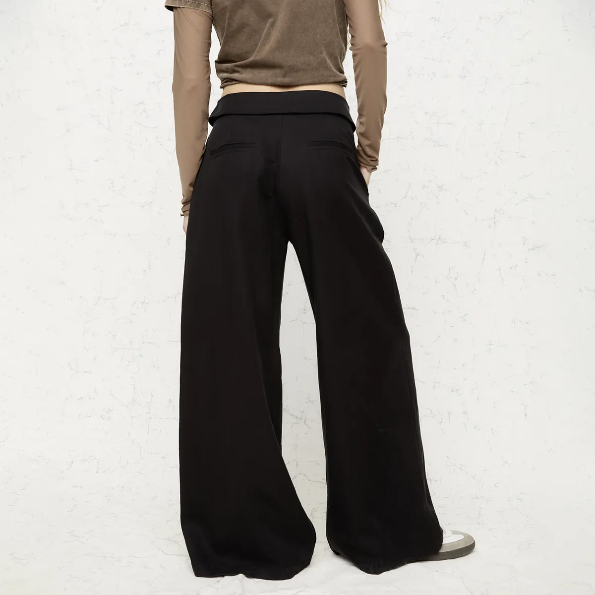 AMERICANINO - Pantalón Wide Leg Tiro Mediomujer Americanino
