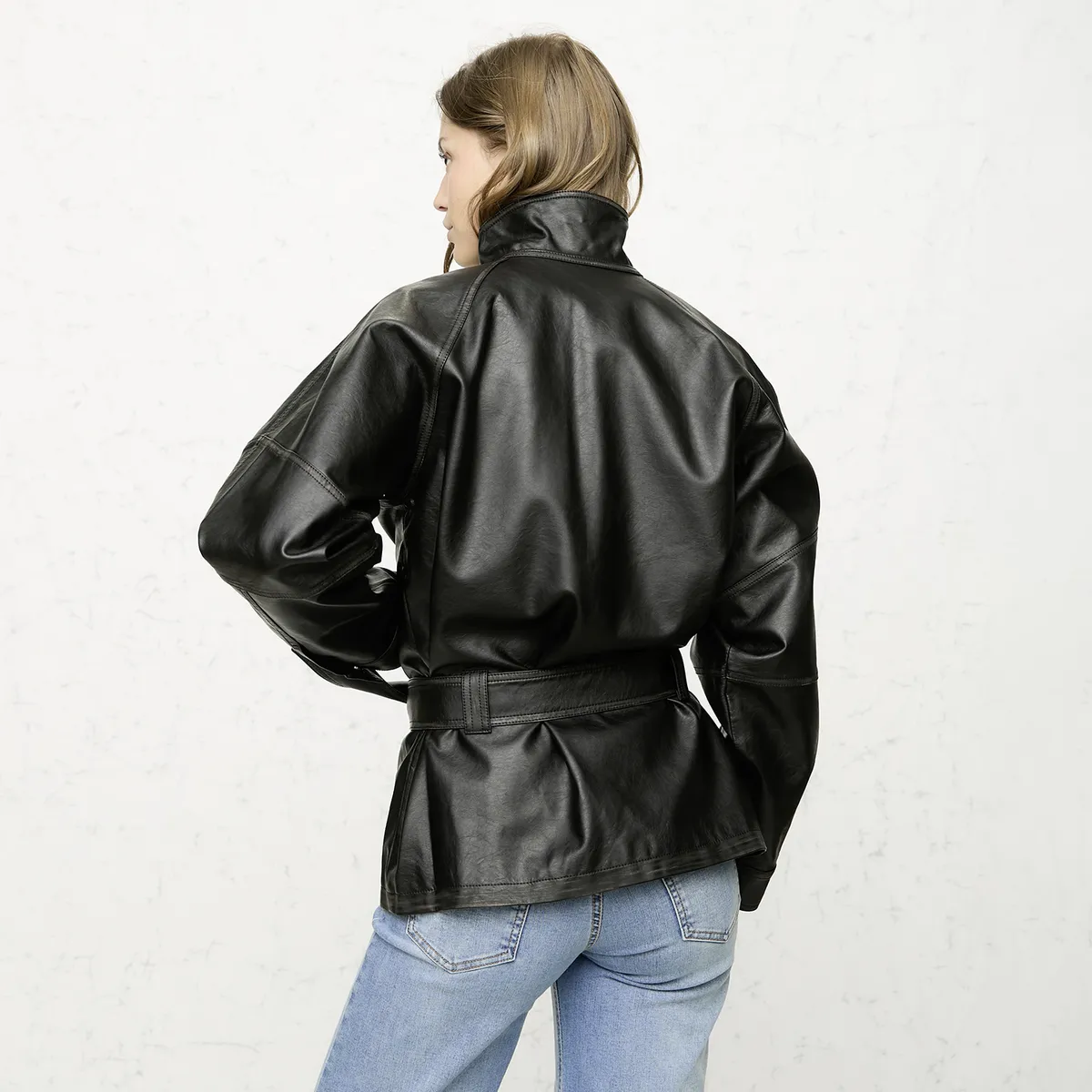 AMERICANINO - Chaqueta Efecto Cuero Nudo Mujer Americanino