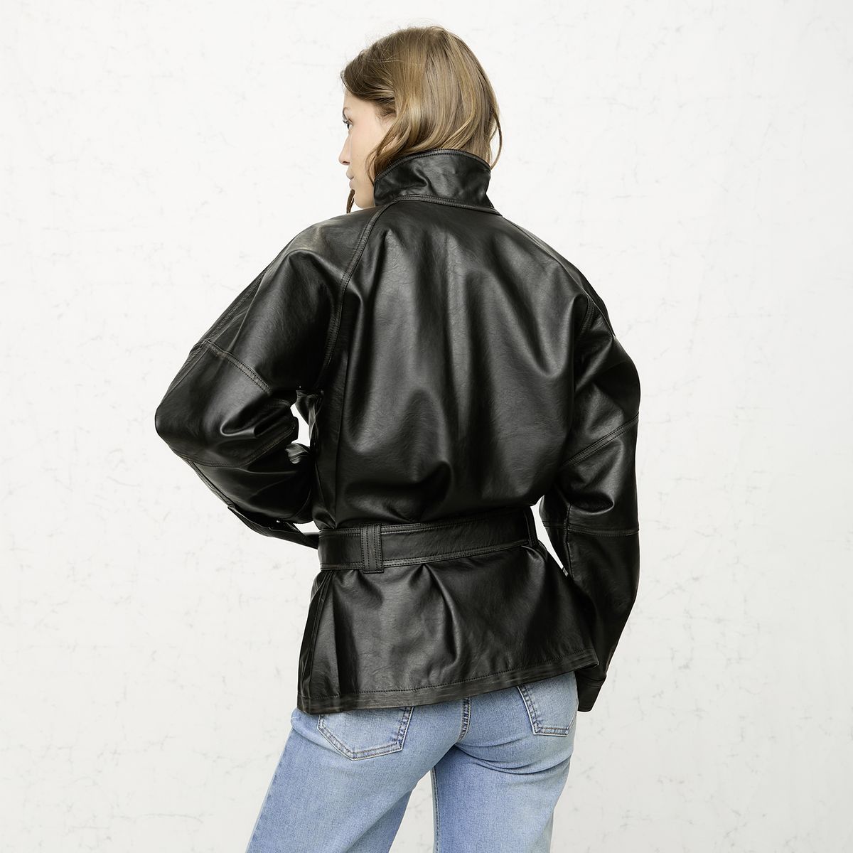 AMERICANINO - Chaqueta Efecto Cuero Nudo Mujer Americanino