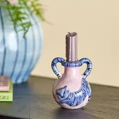 BLOOMINGVILLE - Porta Vela Ryker Cerámica Gres 8X10X8 cm Adorno Decorativo