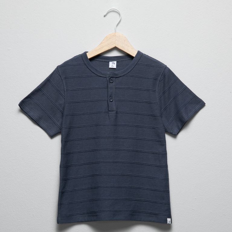 Polera Manga Corta Rayas Niño