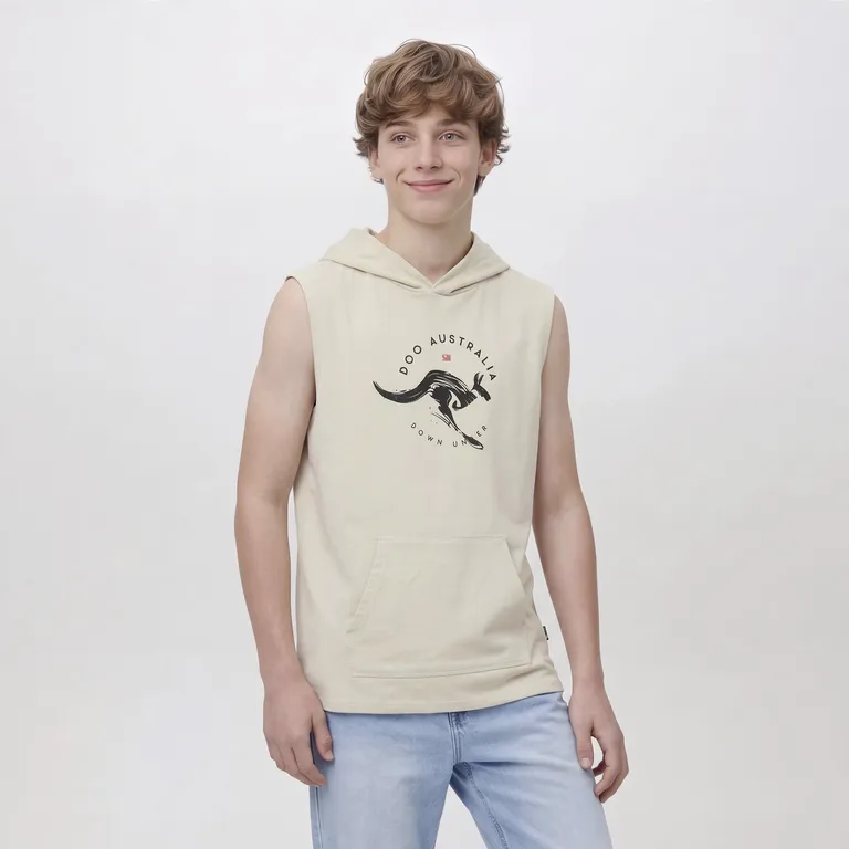 Polera Sin Mangas Niño Con Gorro