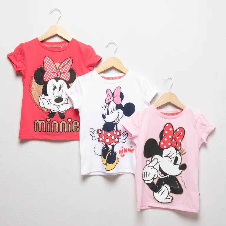 Pack De 3 Poleras Manga Corta Niña