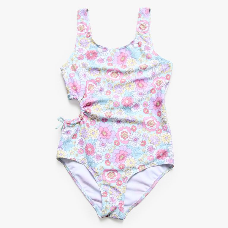 Traje Baño Con Fruncido Niña