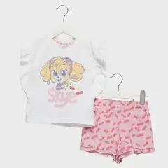 PAW PATROL - Conjunto Polera Sin Mangas Más Short Bebé Niña