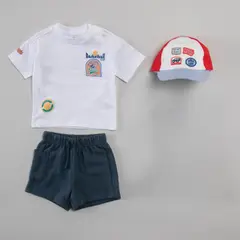 YAMP - Set 2 Poleras + Short + Jockey Bebé Niño