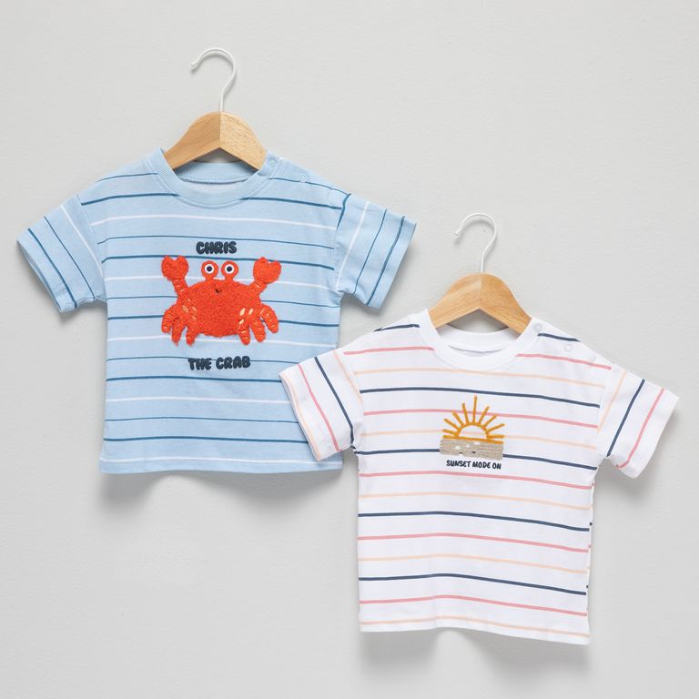 Pack 2 Poleras Manga Corta Bebé Niño
