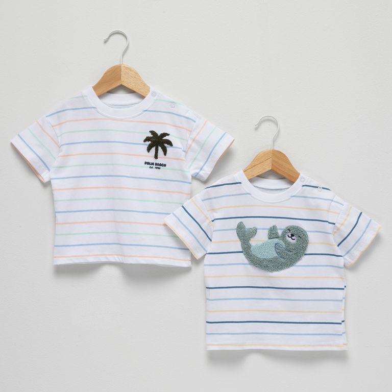 Pack 2 Poleras Manga Corta Bebé Niño