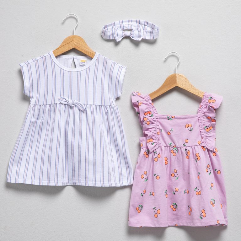 Pack 2 Vestidos Sin Manga Bebé Niña