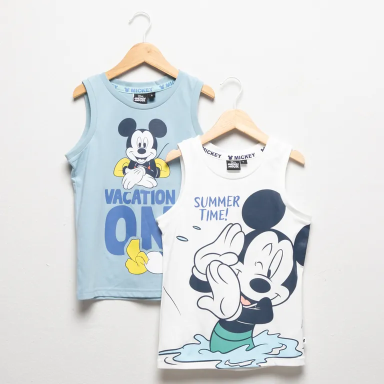 Pack 2 Poleras Sin Mangas Niño Mickey Mouse