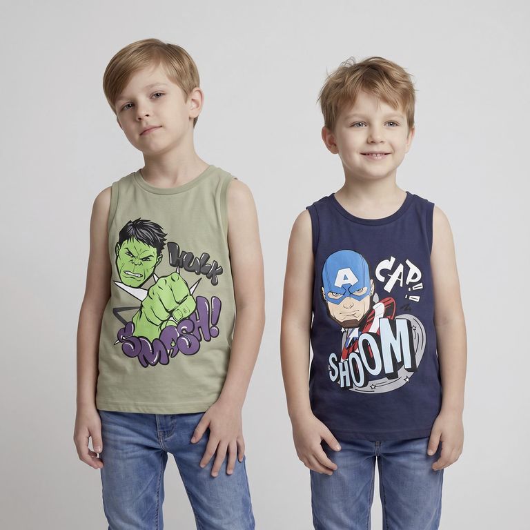 Pack 2 Poleras Sin Mangas Niño