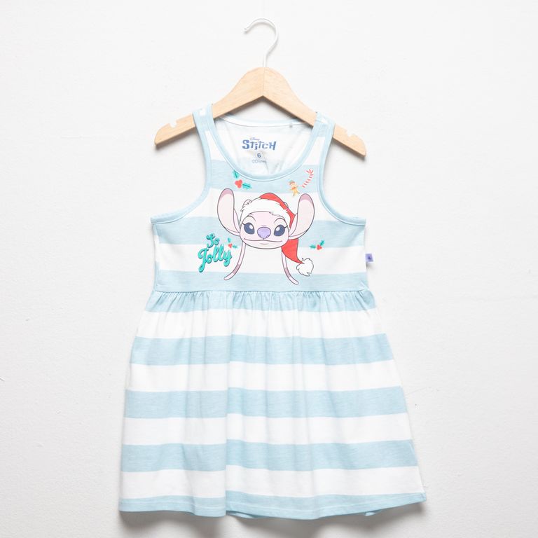 Vestido Niña Navidad Stitch