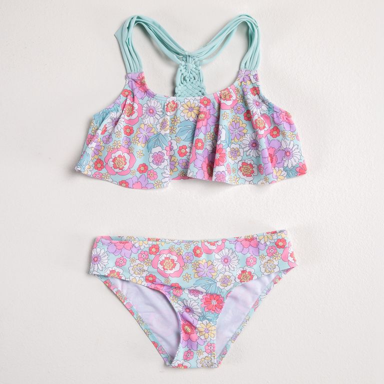 Bikini Dos Piezas Con Vuelo Niña