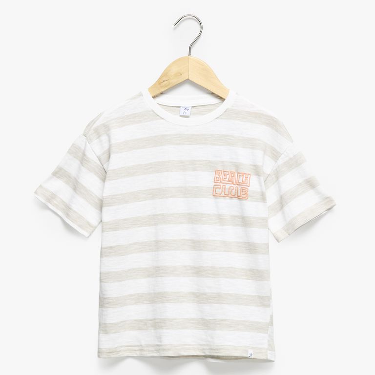Polera Manga Corta Rayas Niño