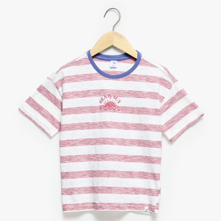 Polera Manga Corta Rayas Niño