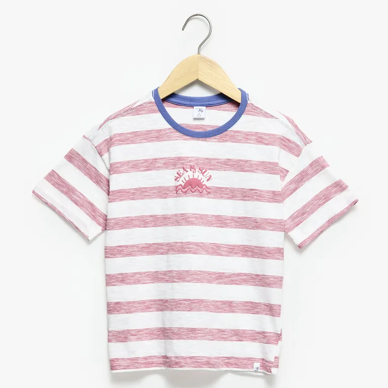 Polera Manga Corta Rayas Niño